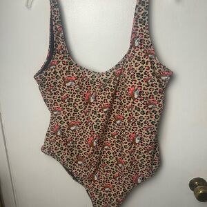 Leopard Print One Piece Swimsuit XL